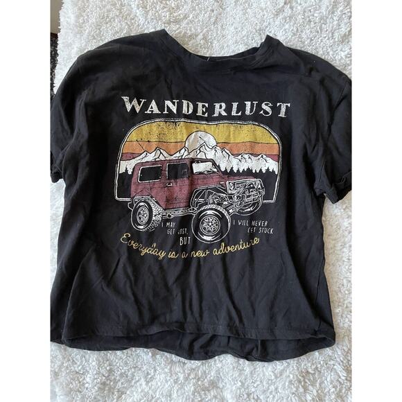 One Clothing Los Angeles Sz. S “ Wanderlust” Design Tee. Cute, Fun - Picture 4 of 6